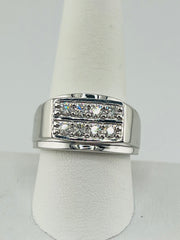 necklace silver lab diamonds .75ct