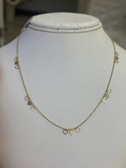 14k hearts necklace