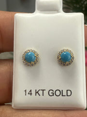 14k CC earring push back