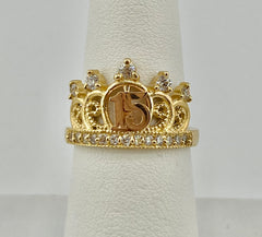 14k Quince (15) crown with stones