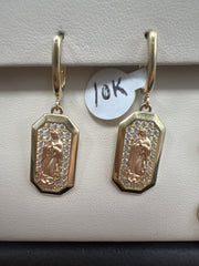 10k long earings virgen