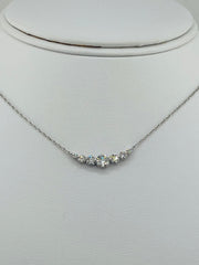 necklace silver lab diamonds .50ct