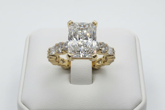 14k lab diamond 4.01ct engagement ring