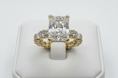 14k lab diamond 4.01ct engagement ring