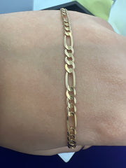 14k Necklace figaro style 16” 3.86mm