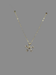 14k Necklace choker ladies flower
