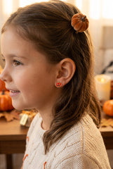 14k Baby and ladies carved pumpkin earring