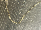 14k Necklace cuban style 2 tones 20” hollow