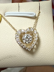 14k diamonds heart necklace
