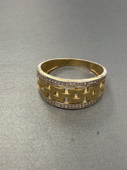 14k ring design stones on side