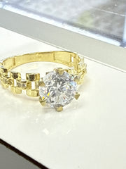 14k ring ladies engagement cz wedding