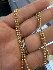 10k Bead chain necklace 16”
