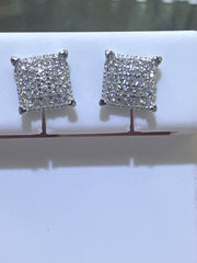 Silver 925 earing moissanite