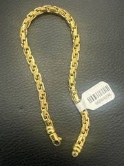 14k bracelet yellow gold designer box men 8”