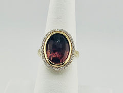 14k purple stone ring like princess diana