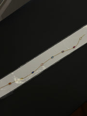 14k multi-color stone bracelet