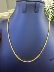 14k necklace solid gold Milano chain 20” long