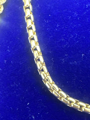14k necklace solid gold box chain 24” long
