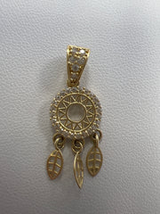 14k sun catcher pendant w/ stones