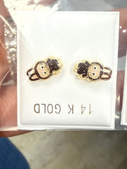 14k EARRINGS teddy bub