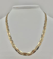 14k necklace tri-colored valentino 18”