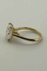 14k solitaire ring ladies engagement ring 4.00 CT Oval DIAMOND yellow gold with certificate