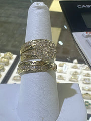 14k trio set wedding engagement