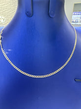 14k Necklace cuban style plain yellow solid gold chocker 16” 4 grams 2.4mm