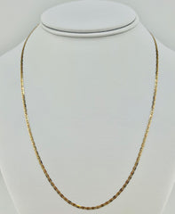 14k necklace tri-colored valentino 20”