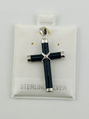 Silver jade cross