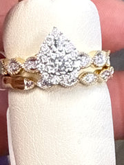 10k Diamond Engagement ring natural diamond
