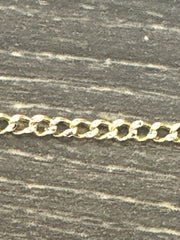 14k Necklace cuban style 24” hollow