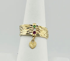 14k Semanario with heart size 8.5