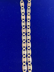 14k valentino necklace tri colored 24” 21.74g