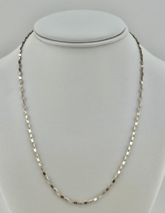 14k Necklace gucci style 2 tones 20” 4.75g
