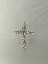 14k Diamond necklace Cross style 14”