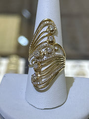 14k long ring stones fancy