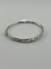Silver bangle infinity