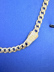10k yellow gold Monaco necklace choker 16” 9.4g 5mm
