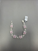 Silver moissante bracelet with pink stones butterflies 3.83ct a tímeles piece