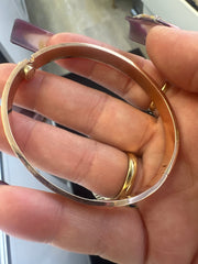 14k Bangle rose gold 7”