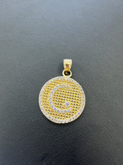 14k circle pendant 3.27g
