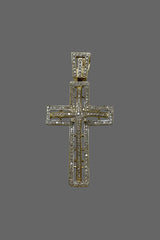 10k 0.20ct diamond cross pendant
