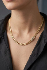 14k yellow gold monaco necklace choker 16” 10.78g 5mm