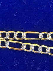 14k Necklace figaro style 20” 3mm