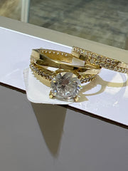 14k ring ladies engagement cz wedding