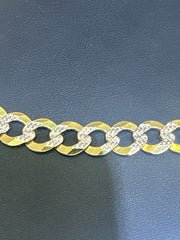 14k necklace cuban 2 tones