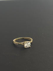 14k engagement ring branch style band