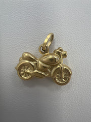 14k motorcycle pendant