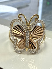 14k ring with a single stone